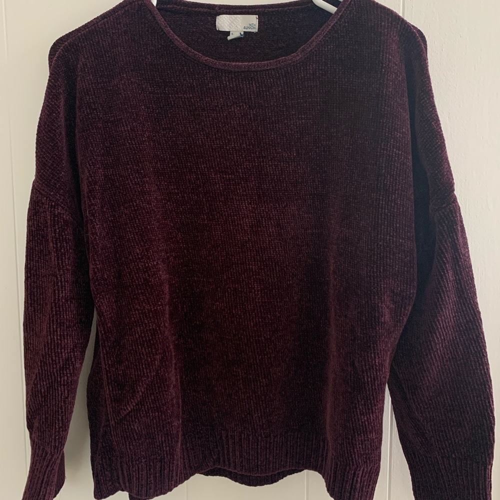Maroon chenille sweater